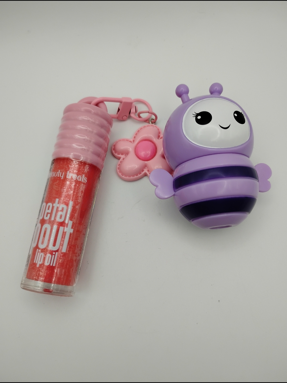 Petal Pout Pink Lip Oil By Beauty Treats & Bumblebee Lip Balm